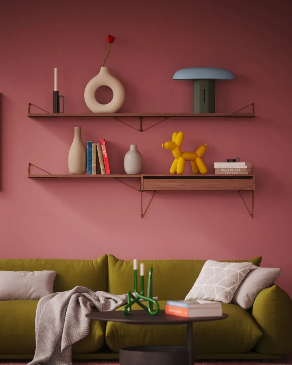 Hot Maze Pythagoras shelf, Large, walnut Brown