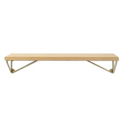 Shelves & Shelving Systems|Shelves & Shelving Systems^Maze Pythagoras XS shelf, oak, brass Brown
