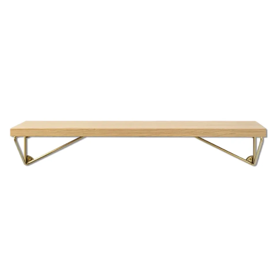 Shelves & Shelving Systems|Shelves & Shelving Systems^Maze Pythagoras XS shelf, oak, brass Brown