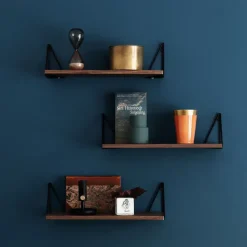 Outlet Maze Pythagoras XS shelf, walnut, black BrownBlack