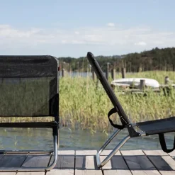 Hot Fiam Quick sun lounger, Textaline -aluminium frame Black