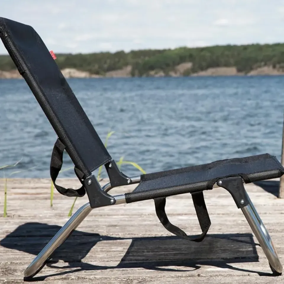 Hot Fiam Quick sun lounger, Textaline -aluminium frame Black