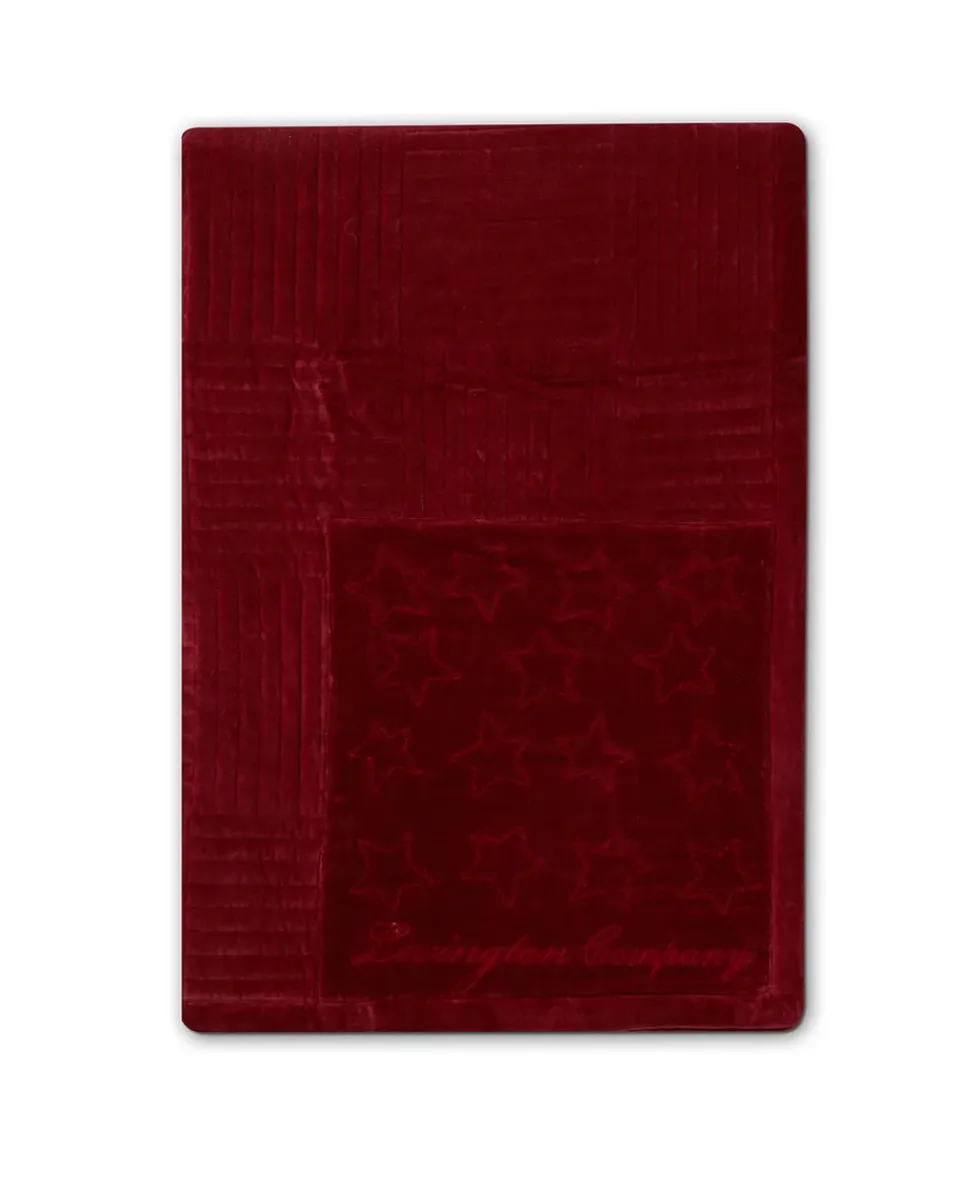 Lexington Quilted Cotton Velvet Star throw 160x240 cm, Red