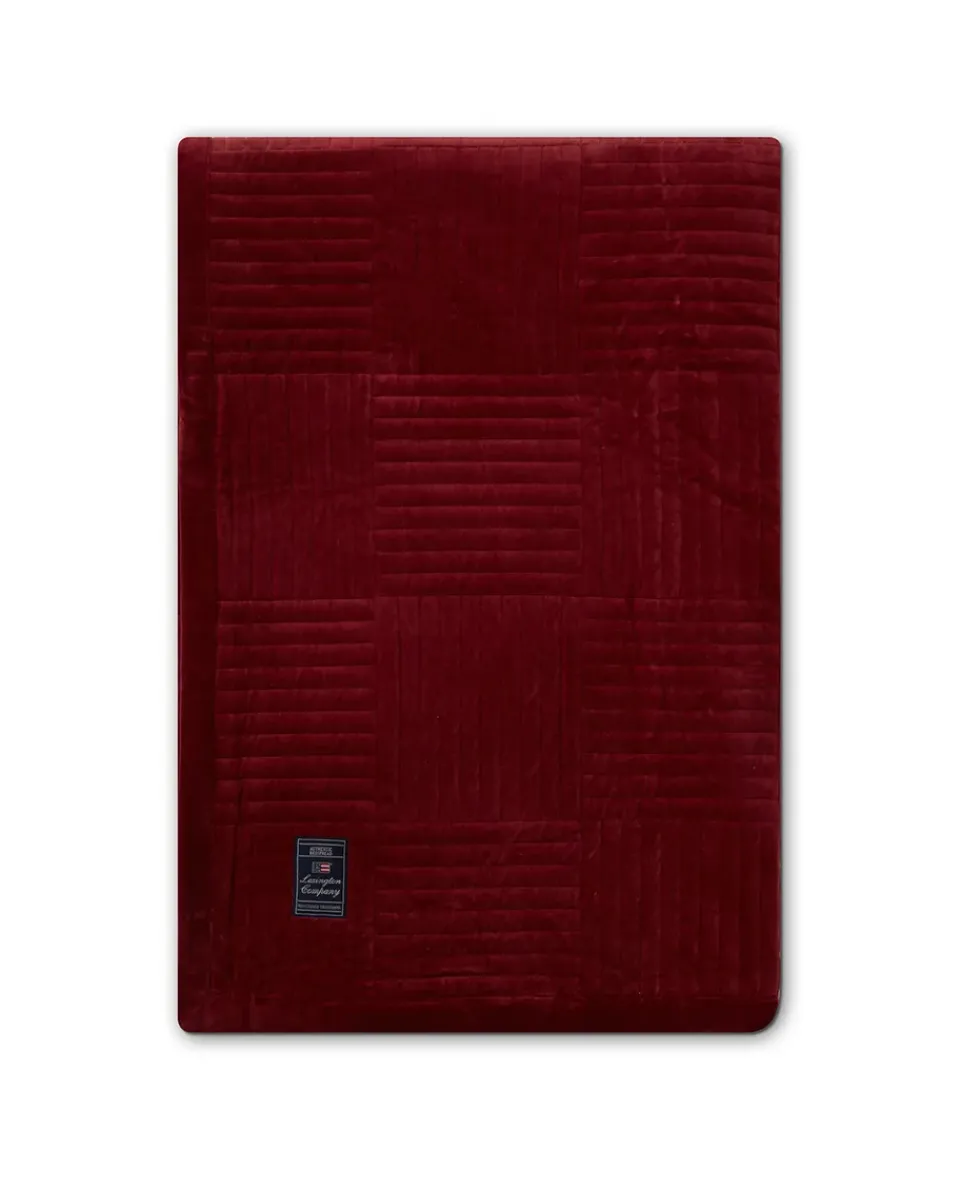 Lexington Quilted Cotton Velvet Star throw 160x240 cm, Red