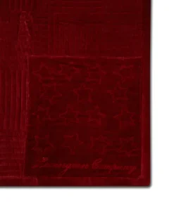 Lexington Quilted Cotton Velvet Star throw 160x240 cm, Red
