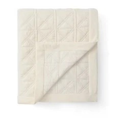 Outlet Lexington Quilted organic cotton velvet bedspread 260x240 cm, White
