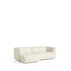 Sofas^HAY Quilton combination 19 modular sofa, left-hand chaise, Flamiber a5 cream Beige