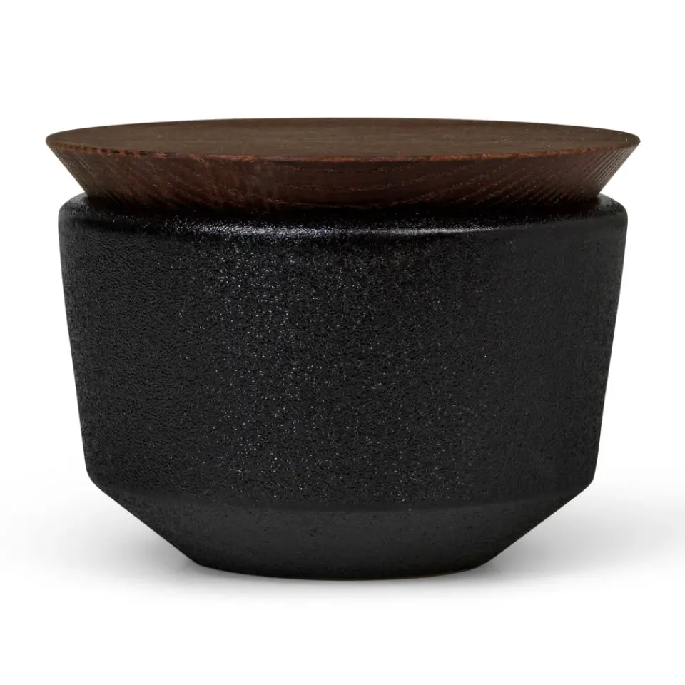 Salt & Pepper Grinders|Salt & Pepper Shakers^Rosendahl Rå salt cellar with lid 15 cl, Black