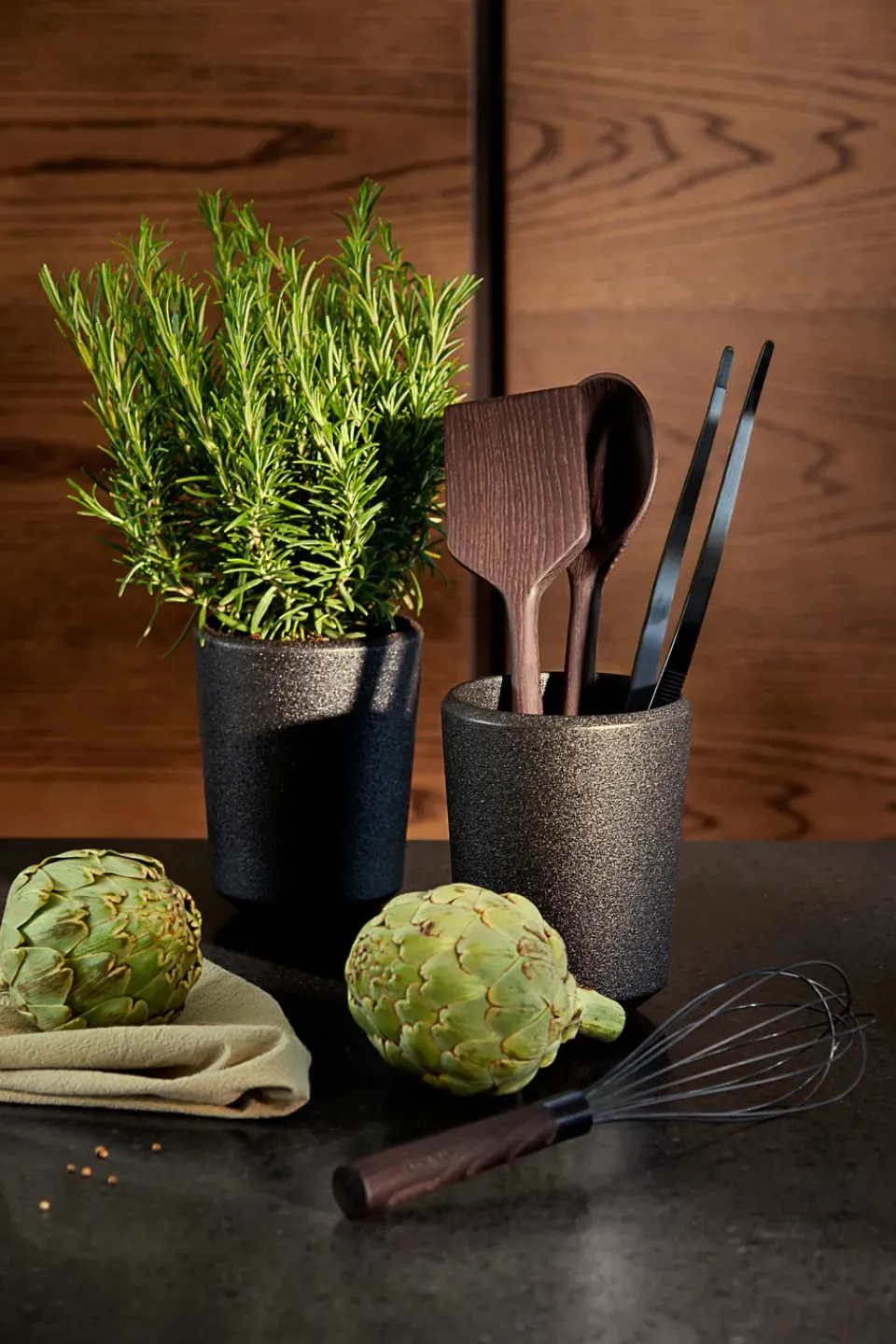 Spoons, Scoops & Ladles^Rosendahl Rå wooden spatula, Heat-treated ash Brown