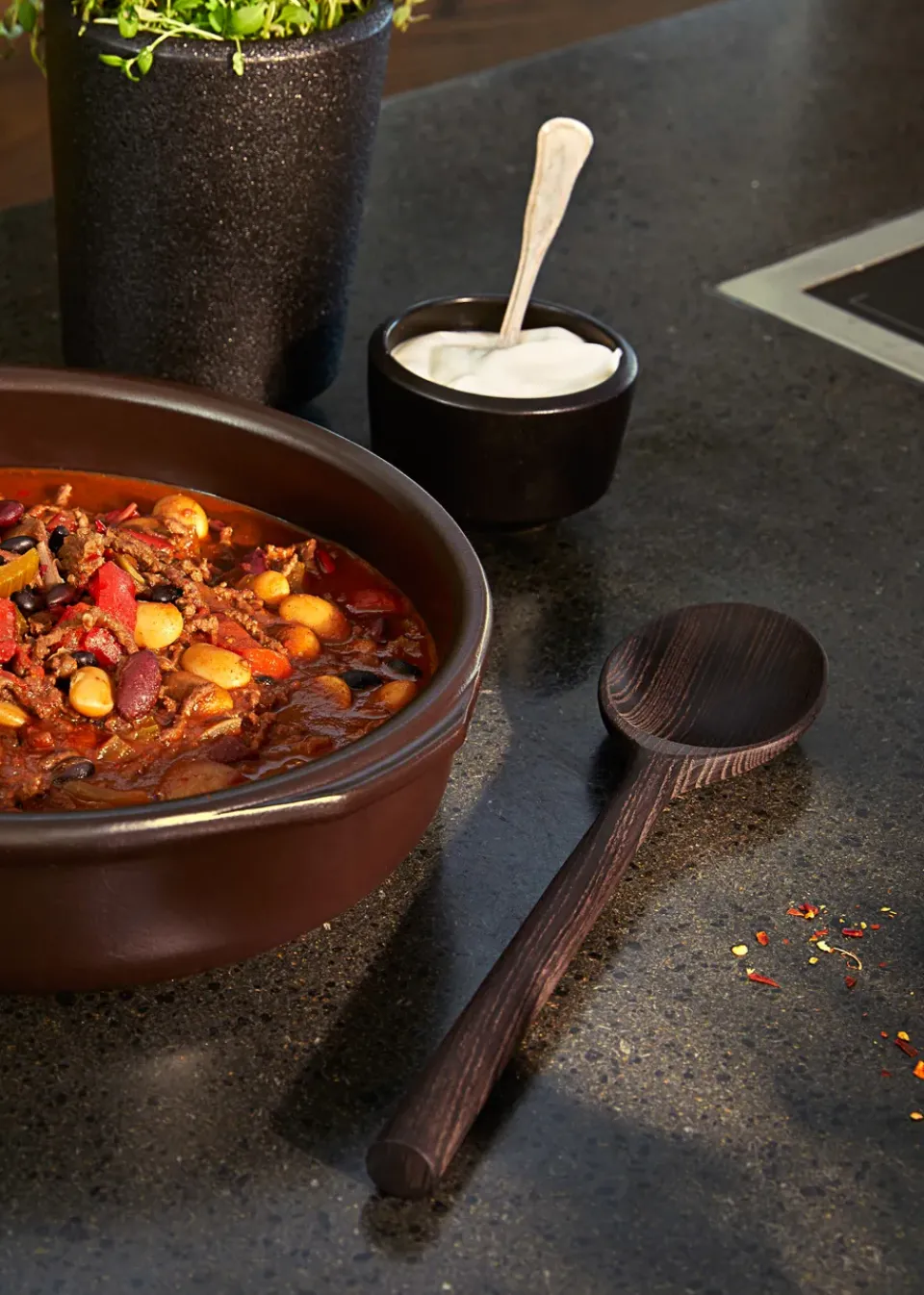 Spoons, Scoops & Ladles^Rosendahl Rå wooden spoon, Heat-treated ash Brown