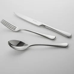 Discount Robert Welch Radford cutlery mirror, 24 pieces + 6 grill knives Silver-coloured