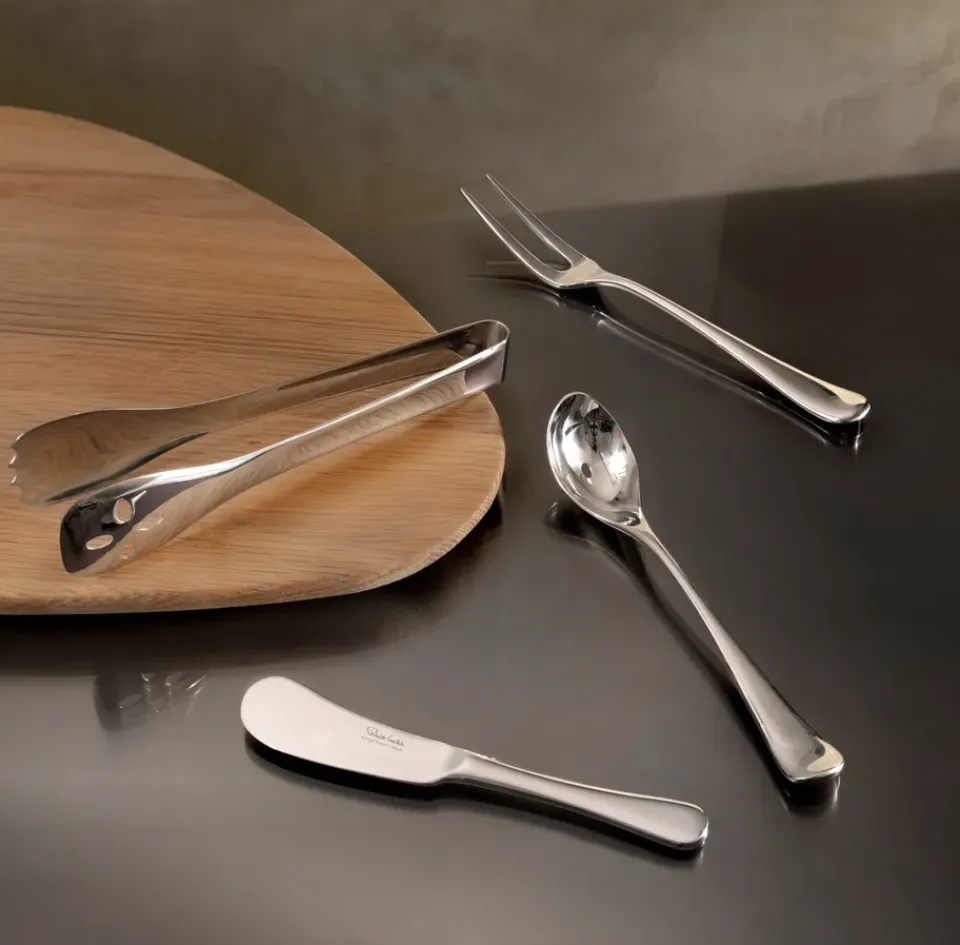 Dessert Cutlery^Robert Welch Radford delicacy fork smooth, stainless steel Silver-coloured
