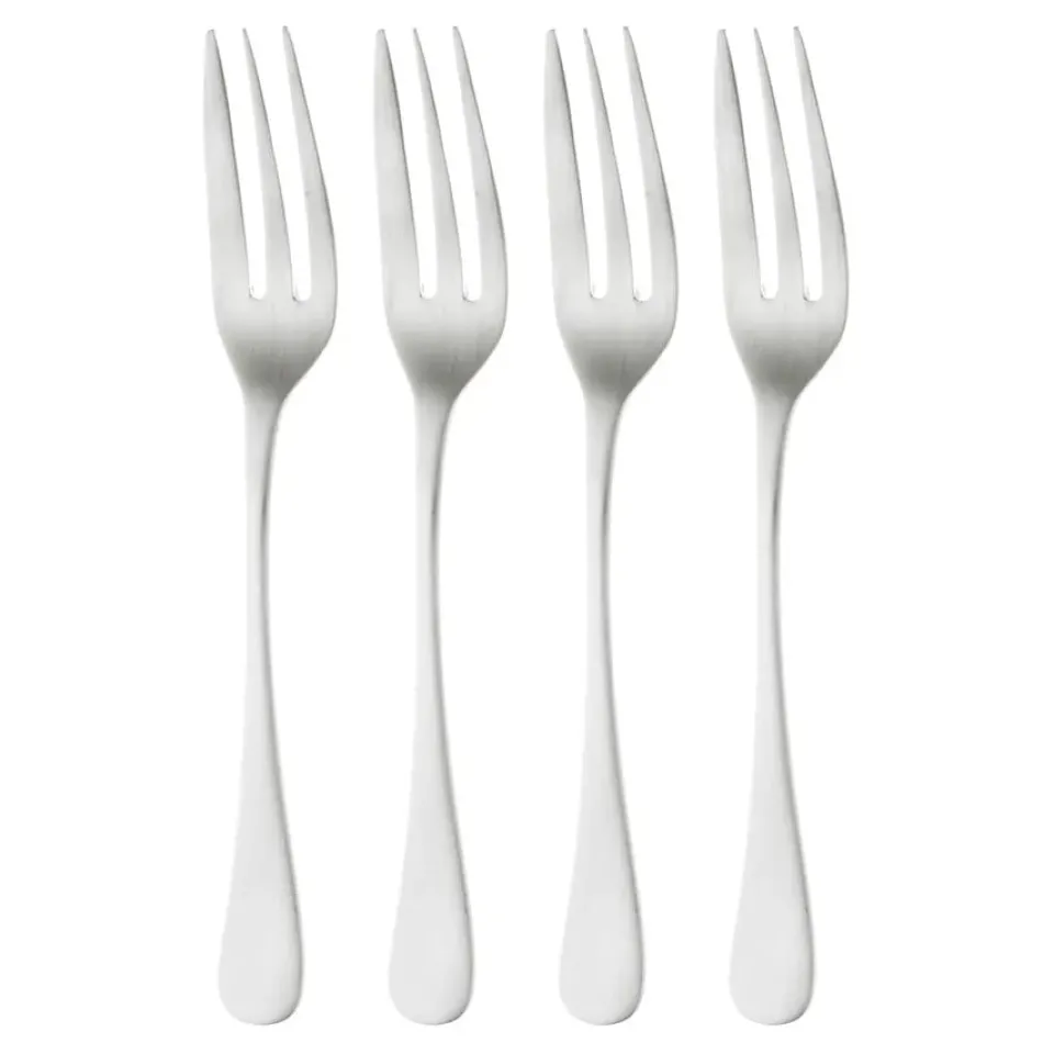 Dessert Cutlery^Robert Welch Radford dessert fork matte 4 pieces, Stainless steel Silver-coloured