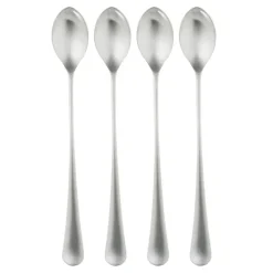 Robert Welch Radford latté spoon matte 4 pieces, Stainless steel Silver-coloured