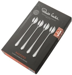 Robert Welch Radford latté spoon matte 4 pieces, Stainless steel Silver-coloured