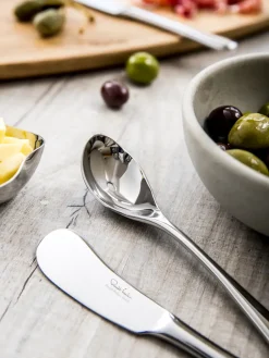 Starter Cutlery|Dessert Cutlery^Robert Welch Radford olive spoon mirror, Stainless steel Silver-coloured