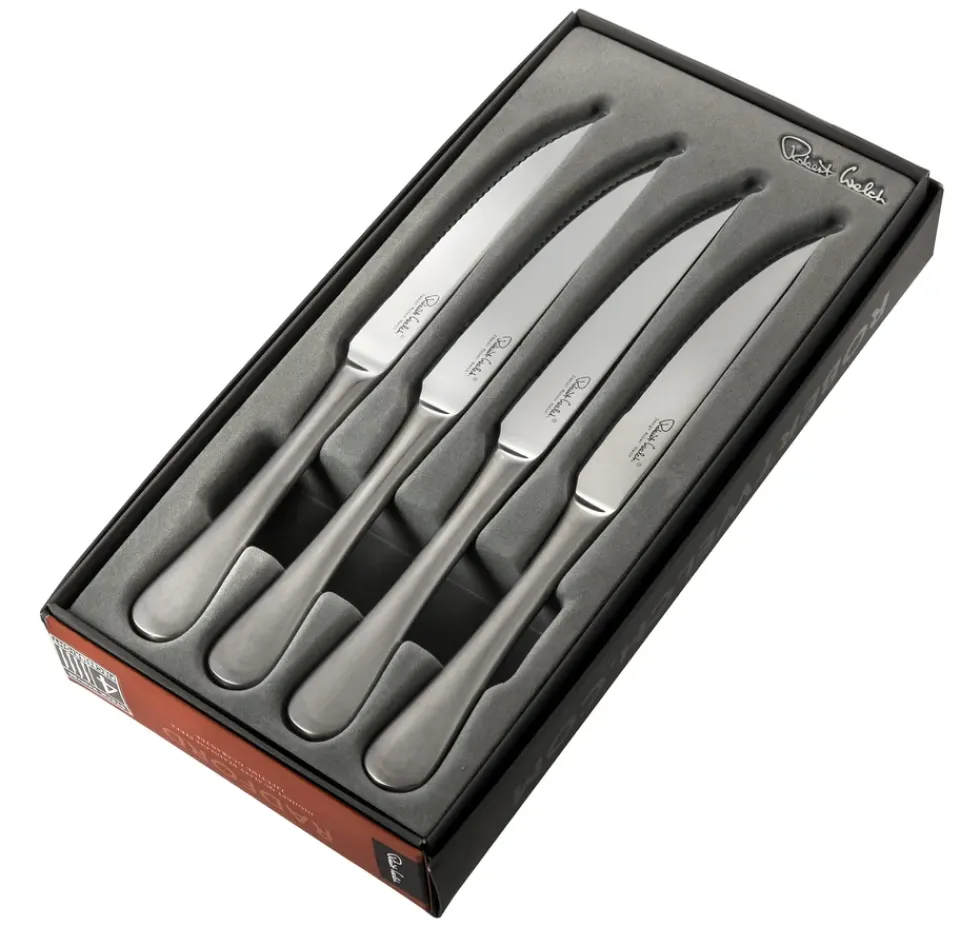 Steak Knives|Table Cutlery^Robert Welch Radford steak knife matte 4 pieces, Stainless steel Silver-coloured