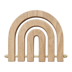 Online OYOY Rainbow wooden trivet, Nature Beige