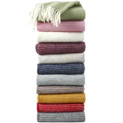 Outlet Klippan Yllefabrik Ralph wool throw, Light Grey