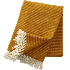 Wool Blankets & Throws^Klippan Yllefabrik Ralph wool throw, mustard Yellow