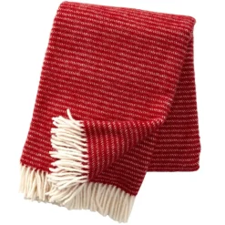 Wool Blankets & Throws^Klippan Yllefabrik Ralph wool throw, Red