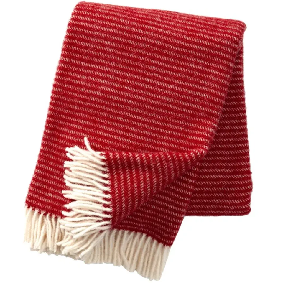Wool Blankets & Throws^Klippan Yllefabrik Ralph wool throw, Red