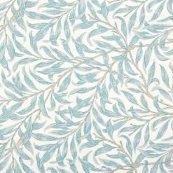 Fabric By The Metre^Jakobsdals Ramas fabric, -white Turquoise