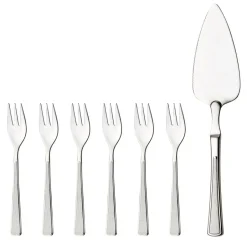 Outlet Hardanger Bestikk Ramona cake set 7 pcs, stainless steel Silver-coloured
