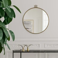 Round Mirrors^GUBI Randaccio Mirror, Antique brass, large Gold-coloured