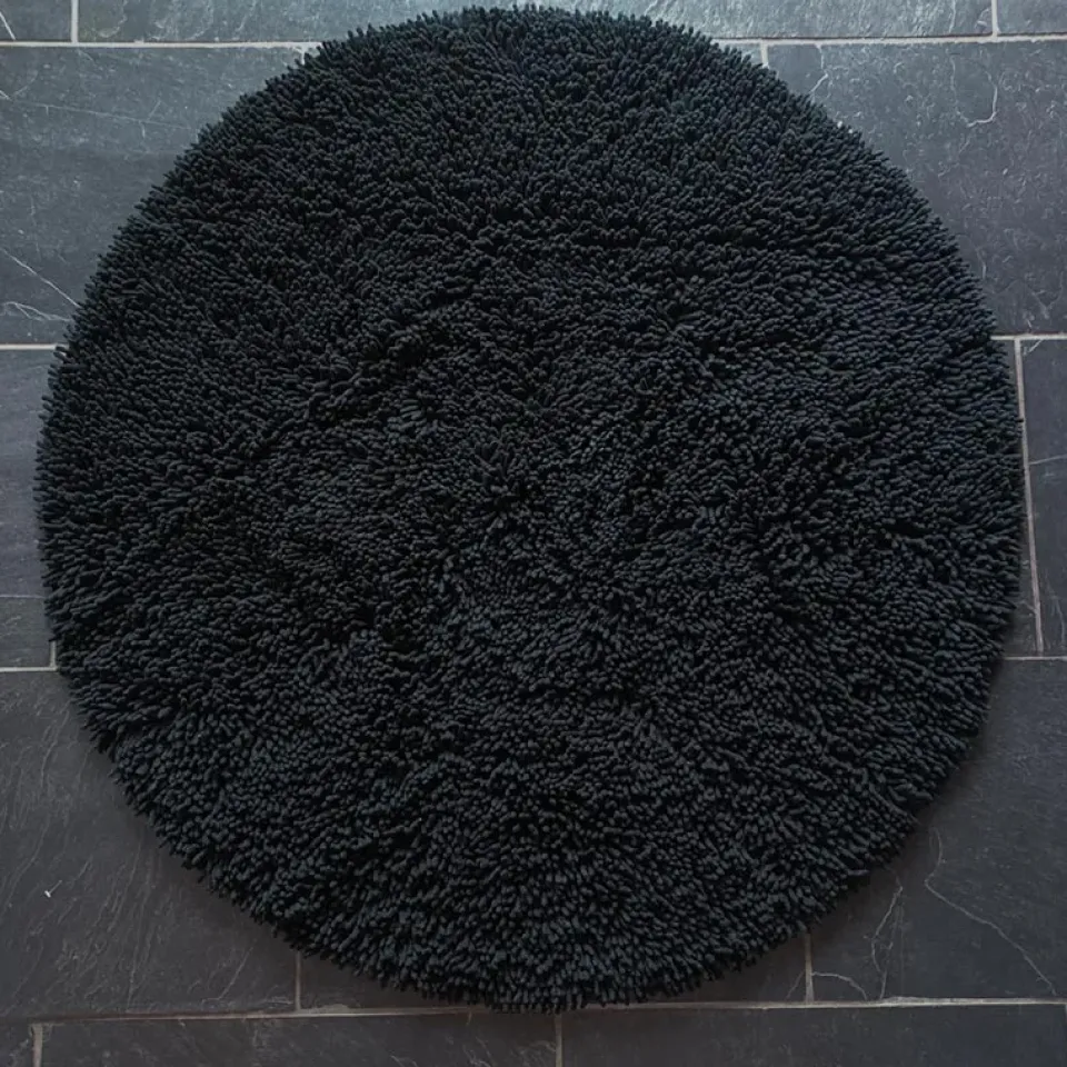 Round Rugs^Etol Design Rasta round rug Ø120 cm, Black