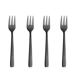 Hot Aida Raw cake fork 4 pieces, Black