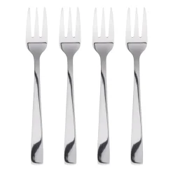 Dessert Cutlery^Aida Raw cake fork 4 pieces, Polished stainless steel Silver-coloured