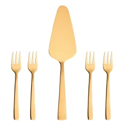 Cutlery Sets^Aida Raw cake set 5 pieces, gold Gold-coloured