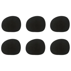Coasters^Aida Raw coaster leather 6-pack, buffalo Black