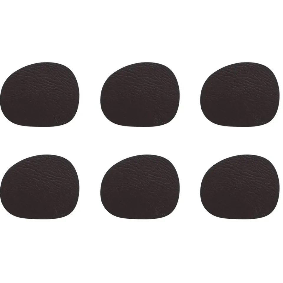 Coasters^Aida Raw coaster leather 6-pack, buffalo Brown