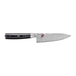 Japanese Knives^Miyabi Raw 5000FCD chef knife gyutoh 16 cm, Damascus-black Silver-coloured