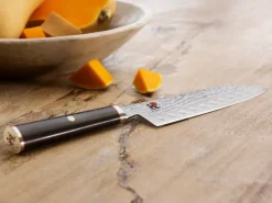 Japanese Knives^Miyabi Raw 5000FCD chef knife gyutoh 16 cm, Damascus-black Silver-coloured