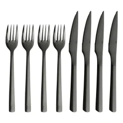 Sale Aida Raw grill cutlery 8 pieces, Black