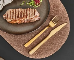 Discount Aida Raw grill cutlery 8 pieces, Gold Gold-coloured