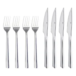 Steak Knives^Aida Raw grill cutlery 8 pieces, Polished stainless steel Silver-coloured