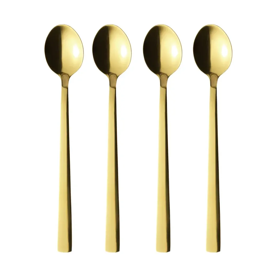 Outlet Aida Raw latte spoon 4-pack, Gold Gold-coloured