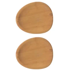 Serving Platters & Dishes^Aida Raw partyplate 13x11.4 cm 2-pack, Wood Brown
