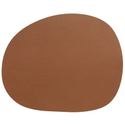 Outlet Aida Raw placemat leather, Cinnamon buffalo Brown