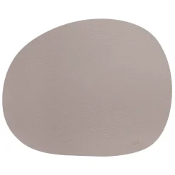 Best Aida Raw placemat leather, Dusty rose buffalo Grey