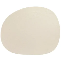 Outlet Aida Raw placemat leather, Warm nude buffalo Beige