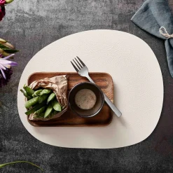 Outlet Aida Raw placemat leather, Warm nude buffalo Beige