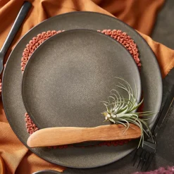 Dinner Plates^Aida Raw plate Ø28 cm, Forest Brown