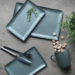 Dinner Plates^Aida Raw plate 23.5x15 cm, Northern Green