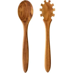 Best Aida Raw salad cutlery 2 pieces teak, Brown