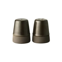 Salt & Pepper Shakers^Aida Raw salt and pepper set, metallic Brown